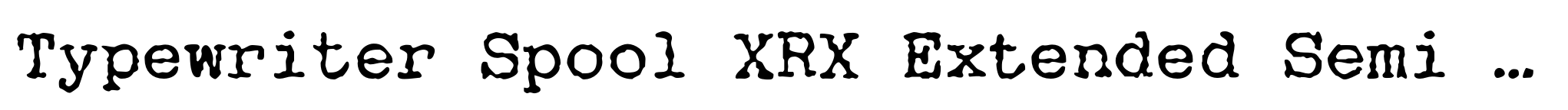 Typewriter Spool XRX Extended Semi Bold image